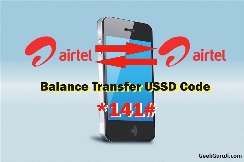Airtel balance transfer USSD code