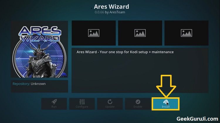 Install Ares wizard on Kodi