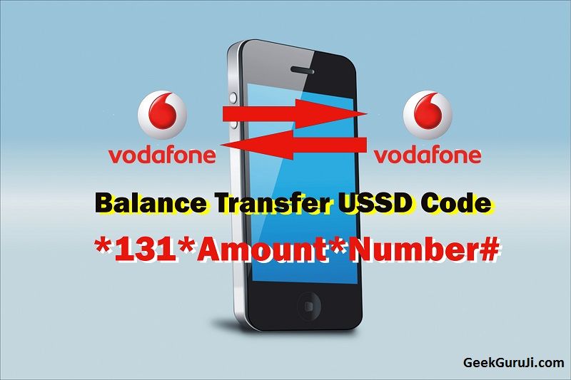 Vodafone balance transfer code