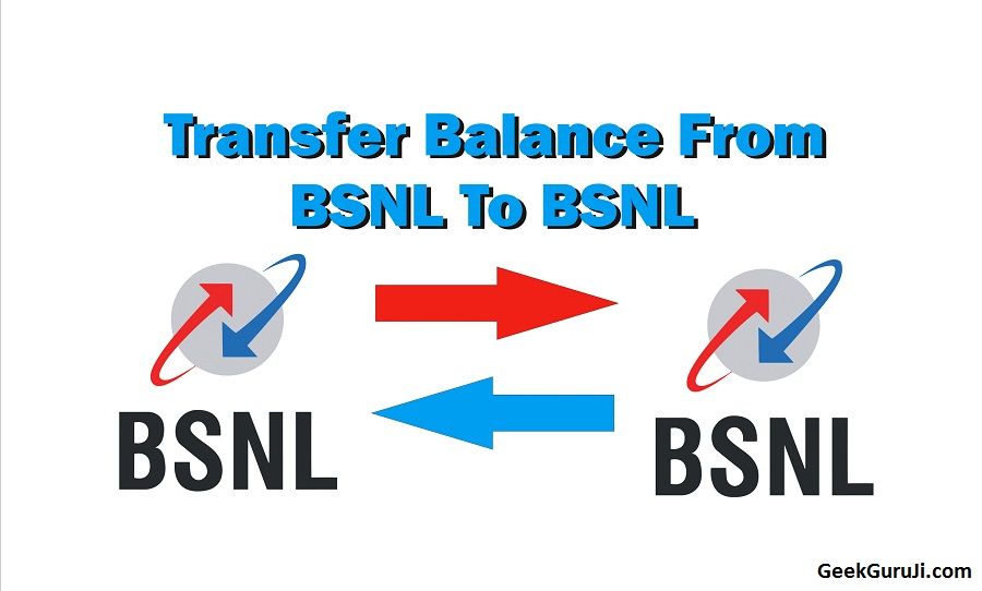 how to transfer balance from BSNL to BSNL