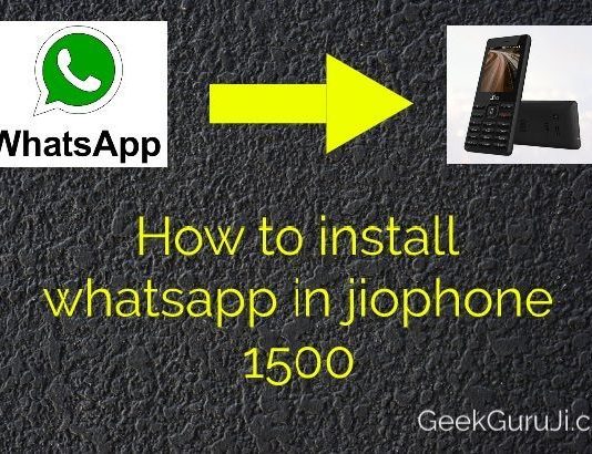 how to install whatsapp in jiophone 1500