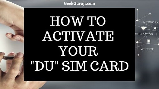 Activate Your Du SIM Card