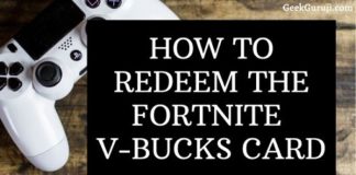 Redeem The Fortnite V-Bucks Card