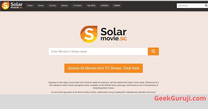 About SolarMovie Website