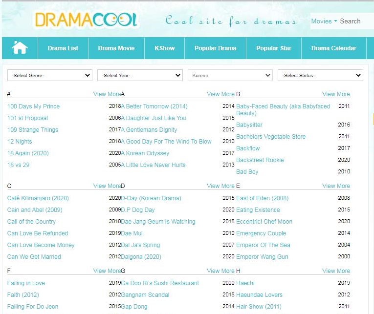 Dramacool.com Asian Drama, Movies and Shows English Sub category