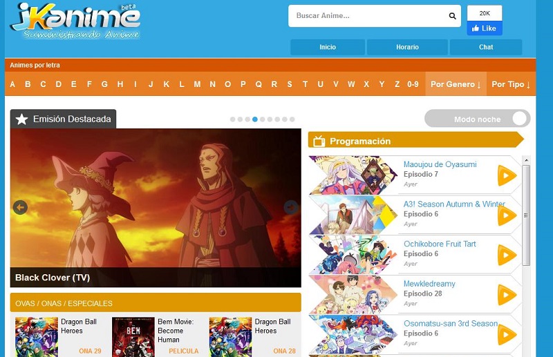 Jkanime.net - Watch Anime & Read Manga Online For Free categories