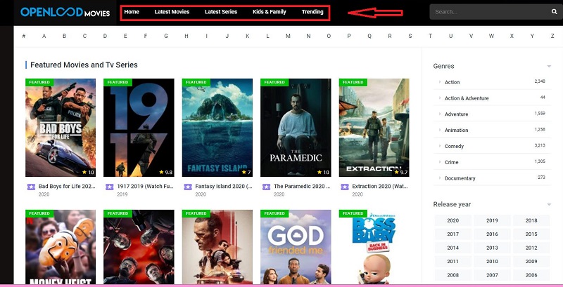 Openload Watch Free Movies & TV Shows Online categories